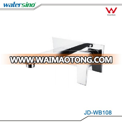 JD-WB108 Watermark wels chrome square handle brass water wall basin mixer faucet for hotel