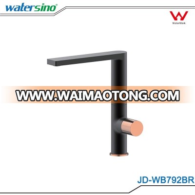 New watermark brass rose gold mix matte black kitchen sink faucet mixer faucet from kaiping