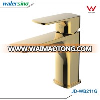 High level luxury Watermark Brass Gold plated bathroom sink mixer